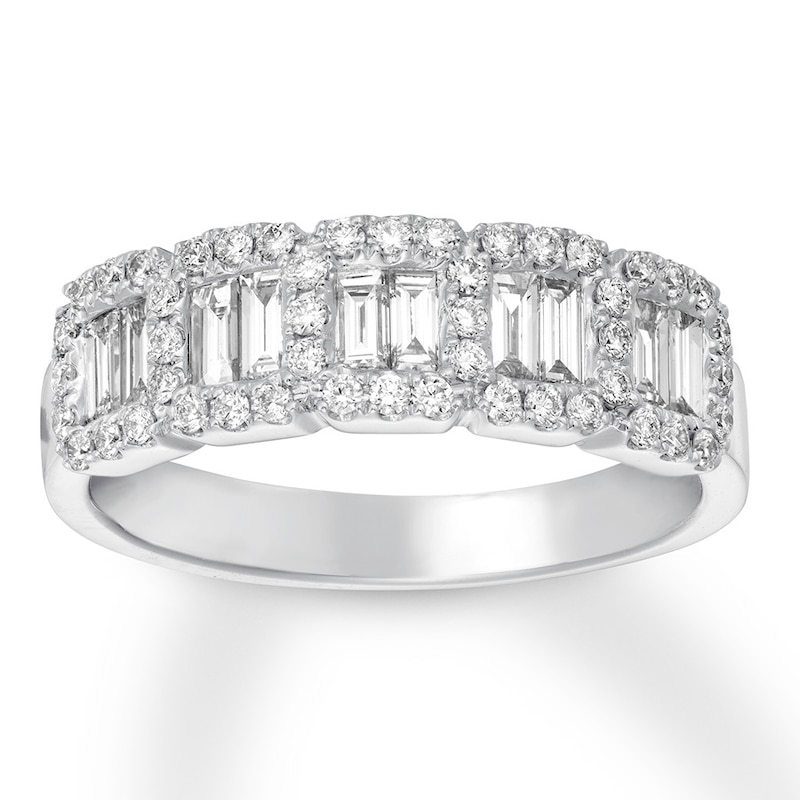Diamond Anniversary Band 3/4 ct tw Baguette/Round 14K Gold