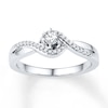 Thumbnail Image 1 of Diamond Promise Ring 1/5 ct tw Round 10K White Gold
