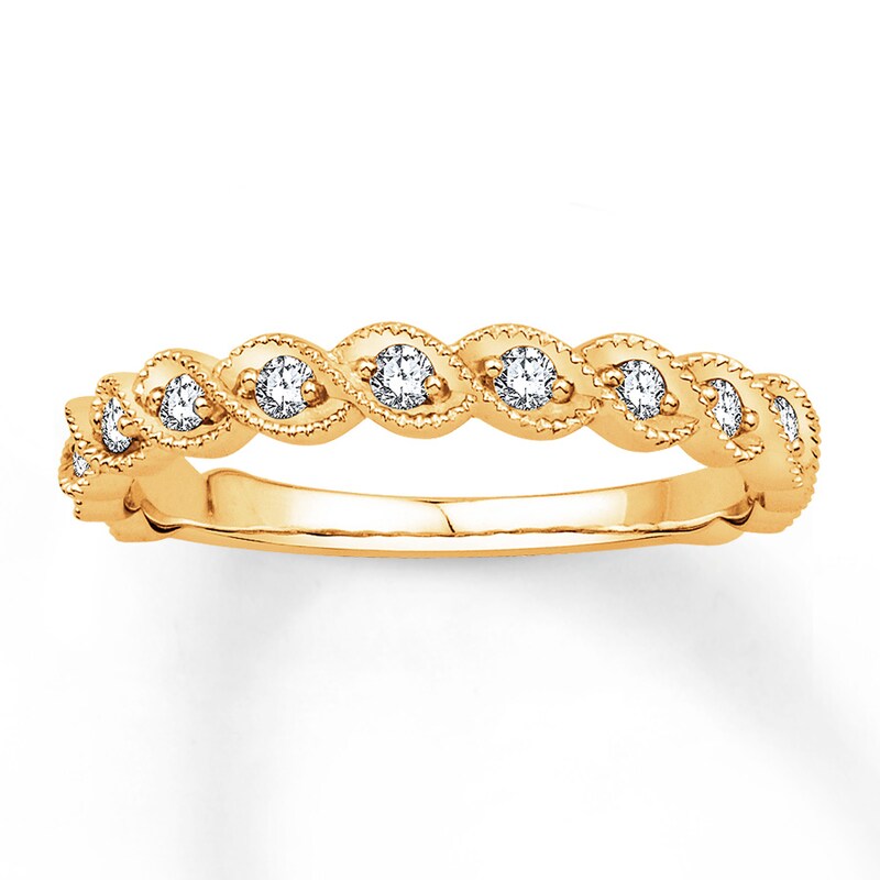 Diamond Anniversary Band 1/4 ct tw Round-cut 10K Yellow Gold