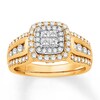 Thumbnail Image 0 of Diamond Ring 1 ct tw Princess-cut 14K Two-Tone Gold