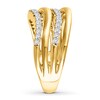 Thumbnail Image 2 of Diamond Wave Ring 3/8 ct tw Round-cut 10K Yellow Gold