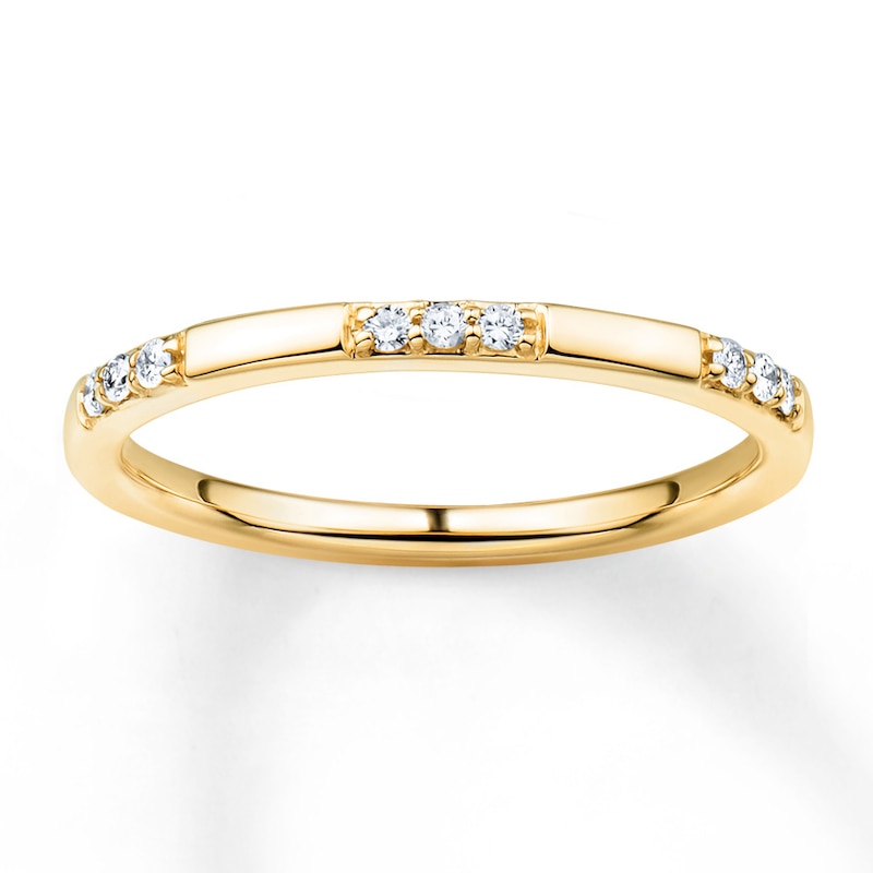 Diamond Stackable Ring 1/10 ct tw Round-cut 10K Yellow Gold