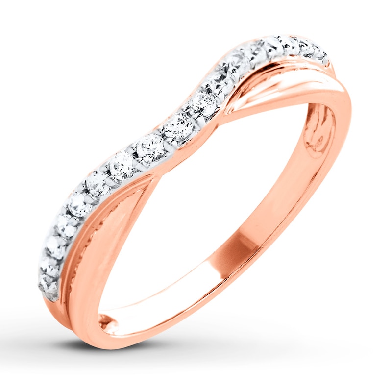 Main Image 1 of Diamond Anniversary Band 1/4 ct tw Round-cut 14K Rose Gold