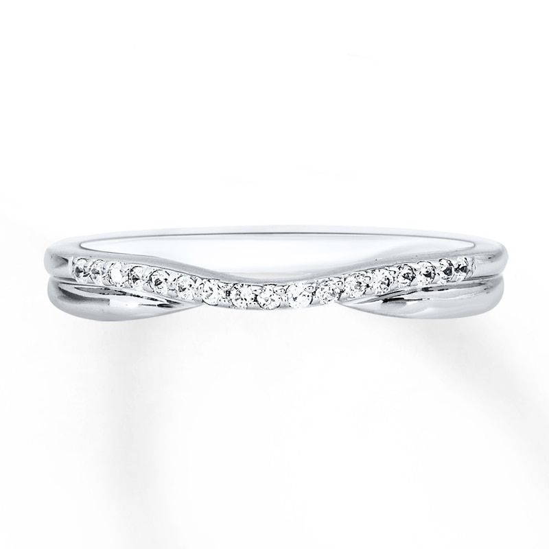 Diamond Anniversary Ring 1/10 ct tw Round-cut 14K White Gold