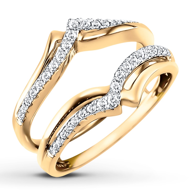 Diamond Enhancer Ring 1/4 ct tw Round-cut 14K Yellow Gold