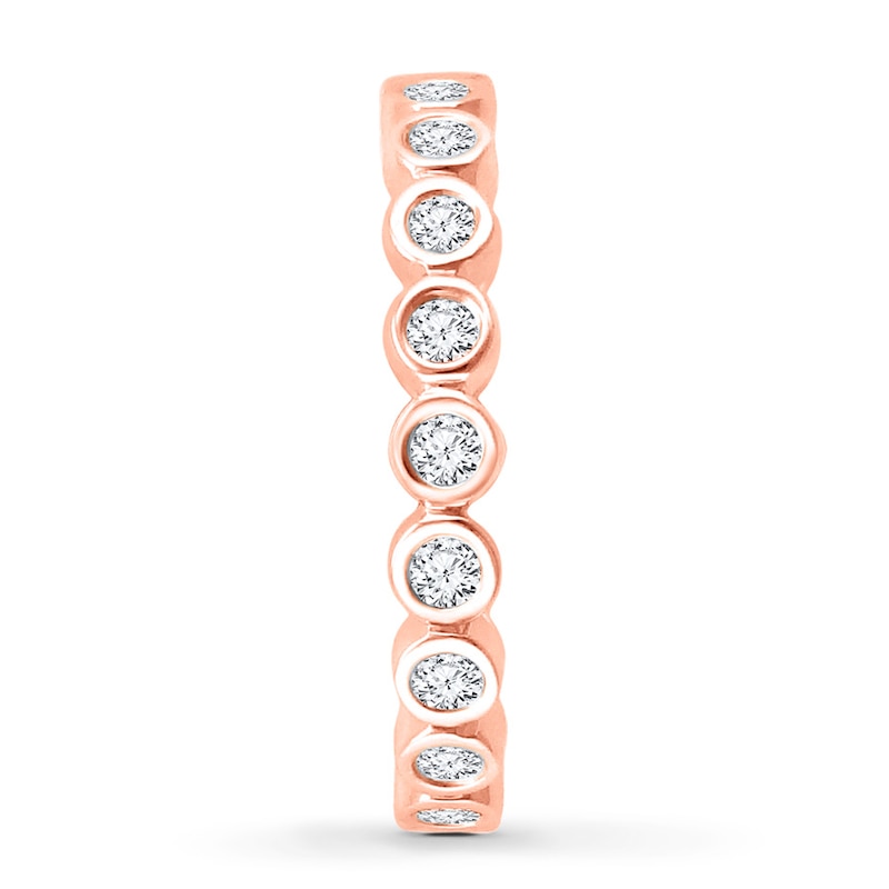 Main Image 3 of Diamond Eternity Band 1/2 ct tw Round-cut 14K Rose Gold