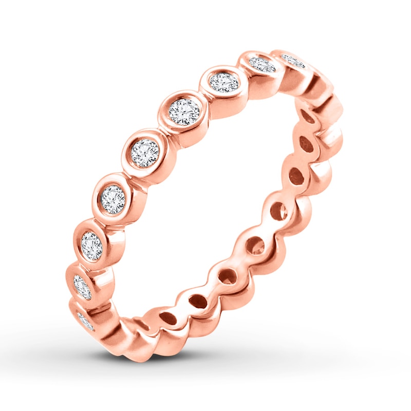 Main Image 4 of Diamond Eternity Band 1/2 ct tw Round-cut 14K Rose Gold