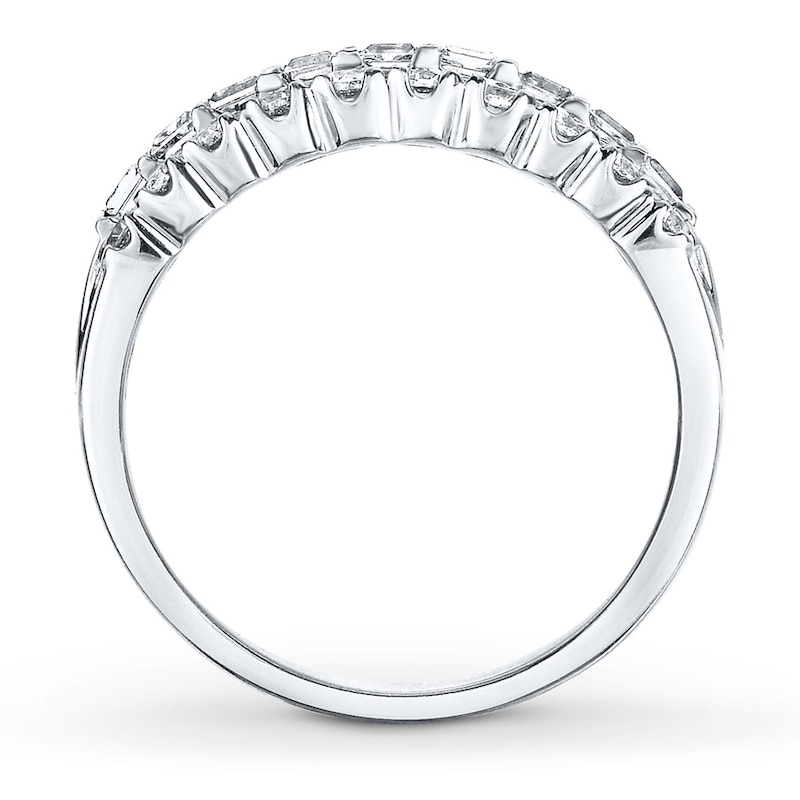 Main Image 2 of Diamond Anniversary Band 1 ct tw Round/Baguette 14K White Gold