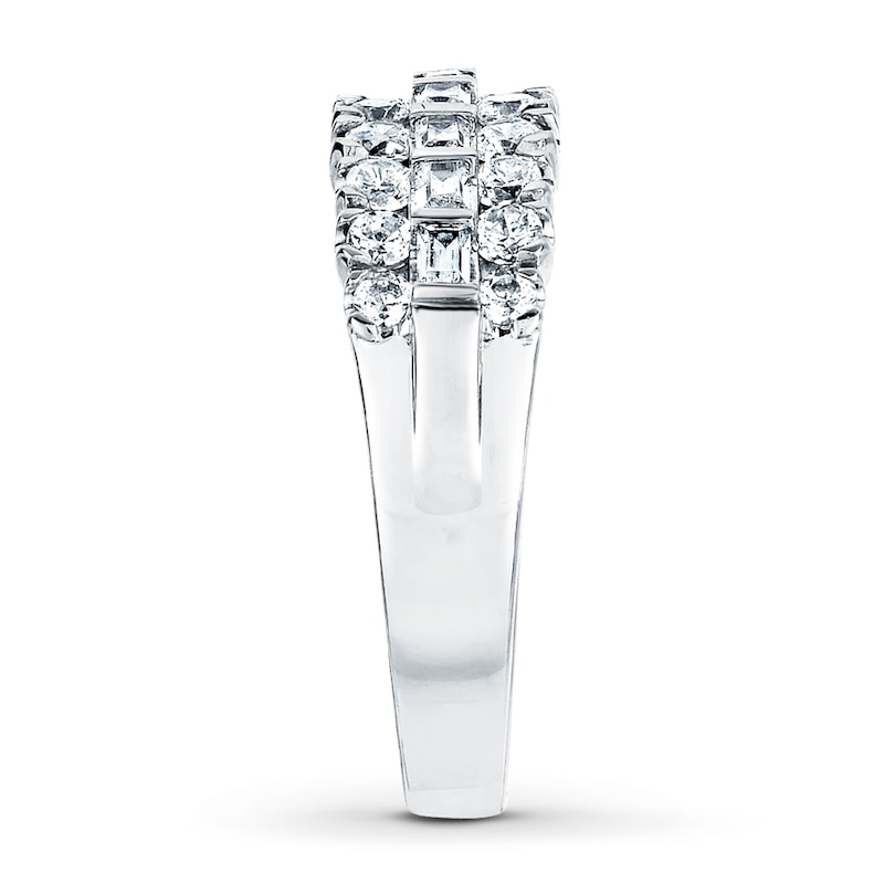 Diamond Anniversary Band 1 ct tw Round/Baguette 14K White Gold