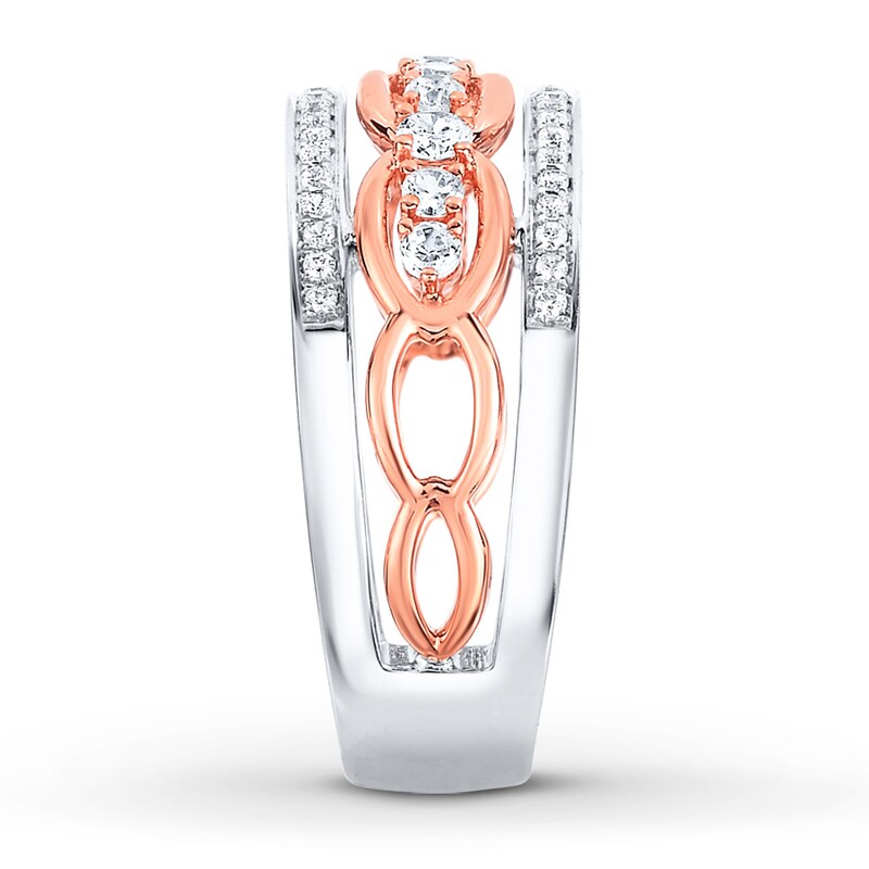 Diamond Ring 3/8 ct tw Round-cut 14K Two-Tone Gold