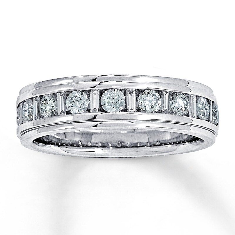 Men's Diamond Band 1 carat tw Round-cut 14K White Gold