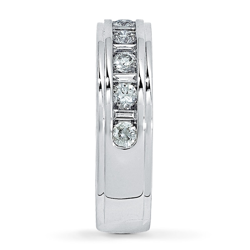 Men's Diamond Band 1 carat tw Round-cut 14K White Gold