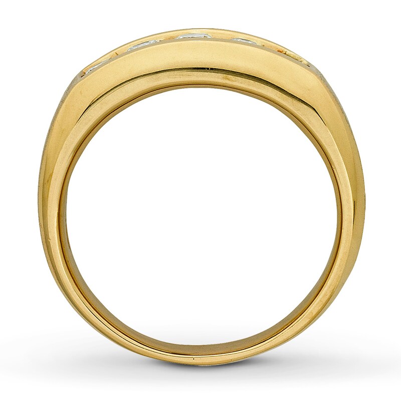Men's Diamond Band 1 ct tw Round-cut 14K Yellow Gold