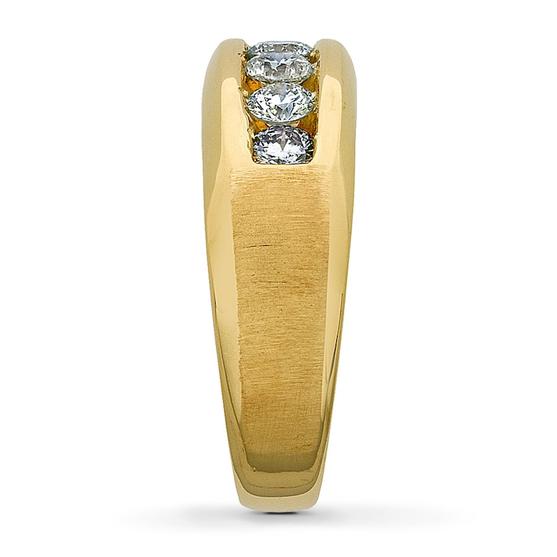 Men's Diamond Band 1 ct tw Round-cut 14K Yellow Gold