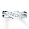 Thumbnail Image 1 of Diamond Men's Band 1/4 ct tw Round-cut 10K White Gold