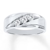 Thumbnail Image 0 of Men's Diamond Band 5/8 ct tw Round-cut 10K White Gold