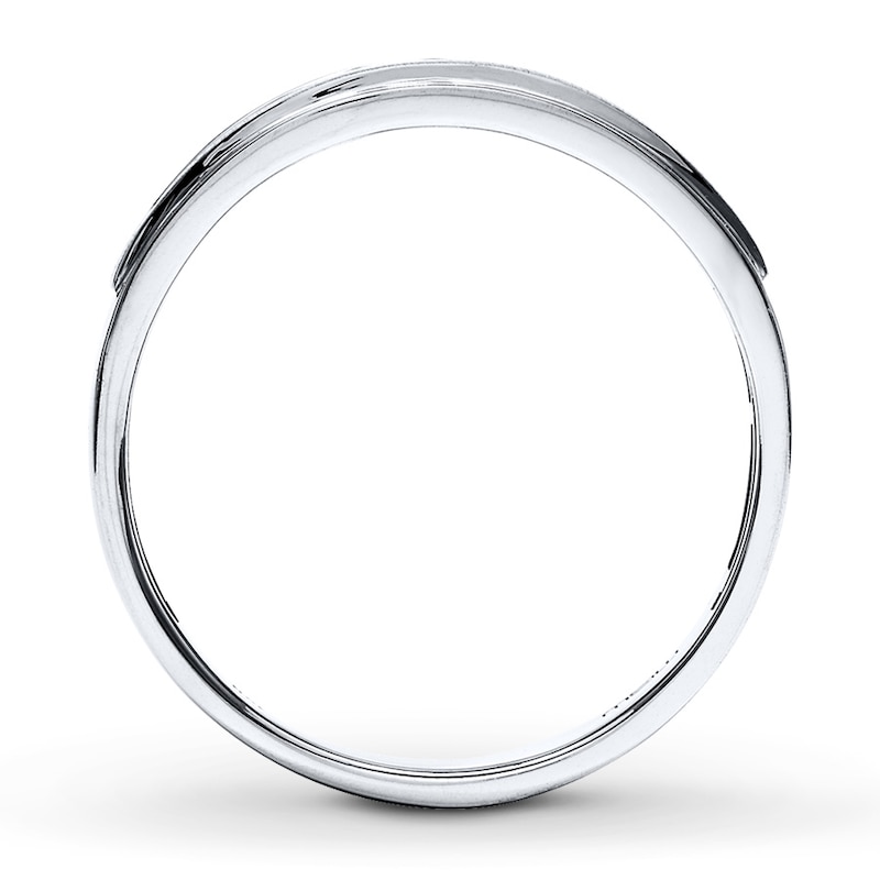 Diamond Men's Band 1/4 ct tw Round-cut 10K White Gold