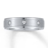 Thumbnail Image 0 of 6mm Wedding Band 1/5 ct tw Diamonds 14K White Gold