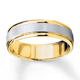 Wedding Band 10K Two-Tone Gold 6mm