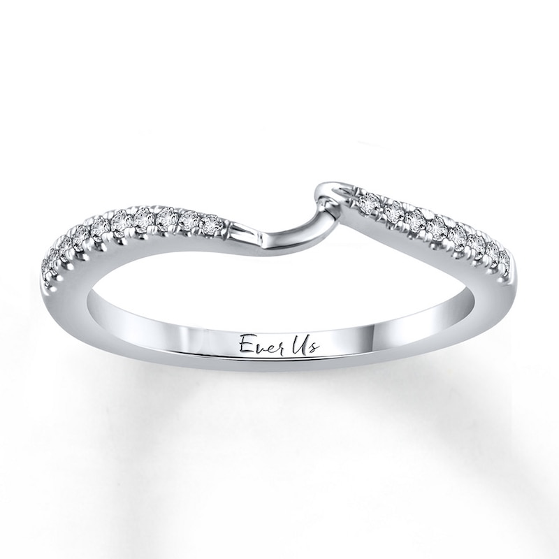 Main Image 1 of Ever Us Diamond Band 1/8 ct tw Round-cut 14K White Gold