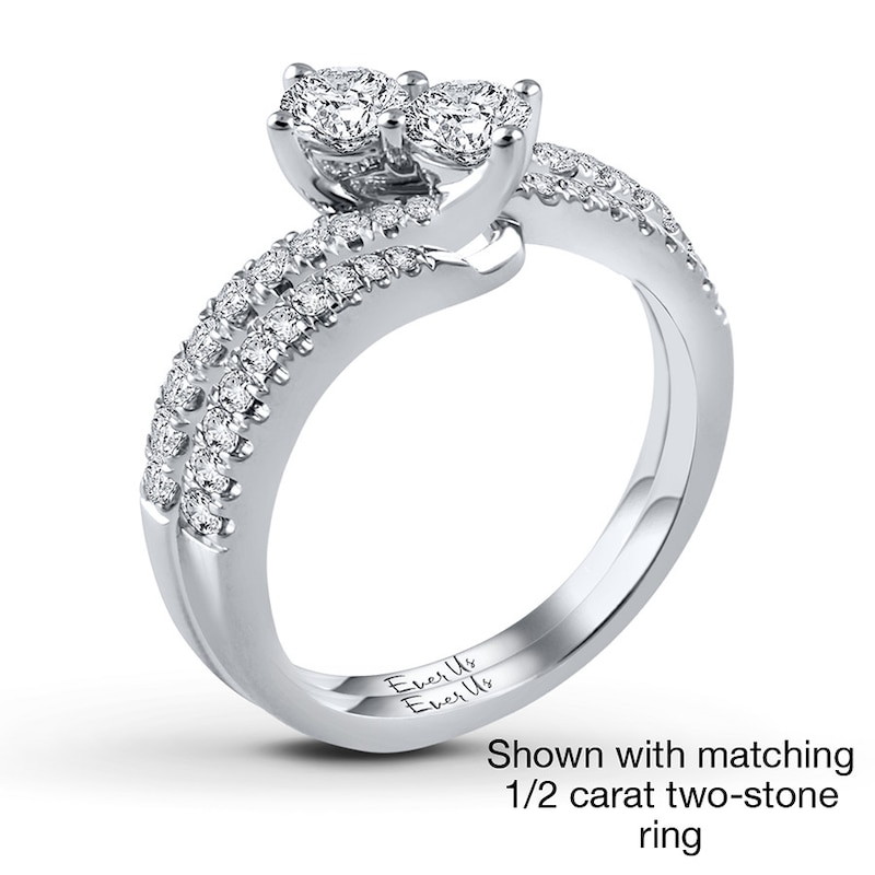Main Image 3 of Ever Us Diamond Band 1/8 ct tw Round-cut 14K White Gold