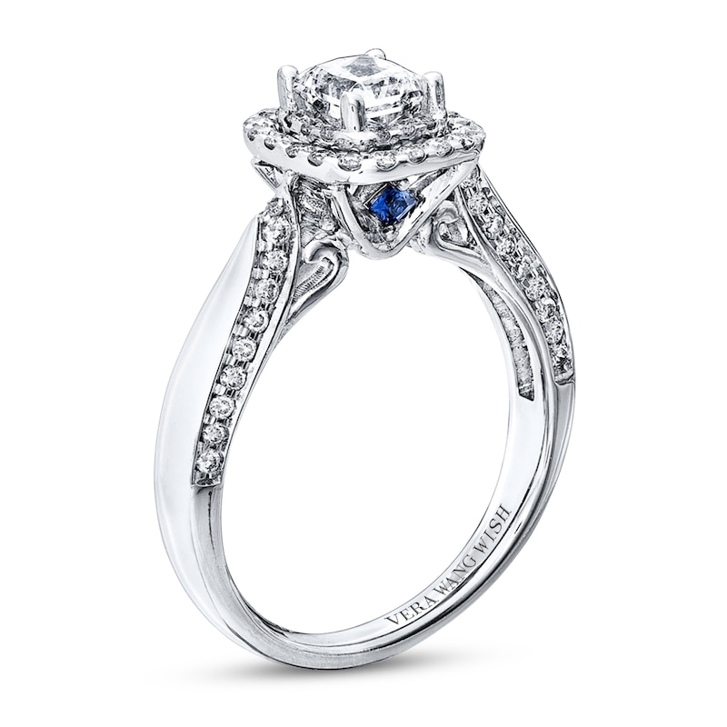 Vera Wang LOVE 7/8 Carat tw Diamonds 14K White Gold Ring Halo