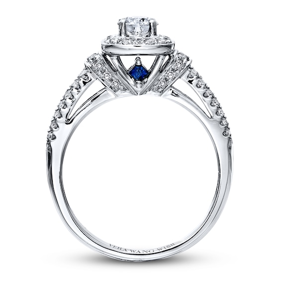 Vera Wang LOVE 3/4 Carat tw Diamonds 14K White Gold Ring | Halo ...