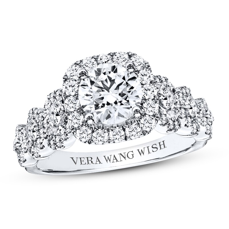 Vera Wang LOVE 2 ct tw Diamonds 14K White Gold Ring Halo