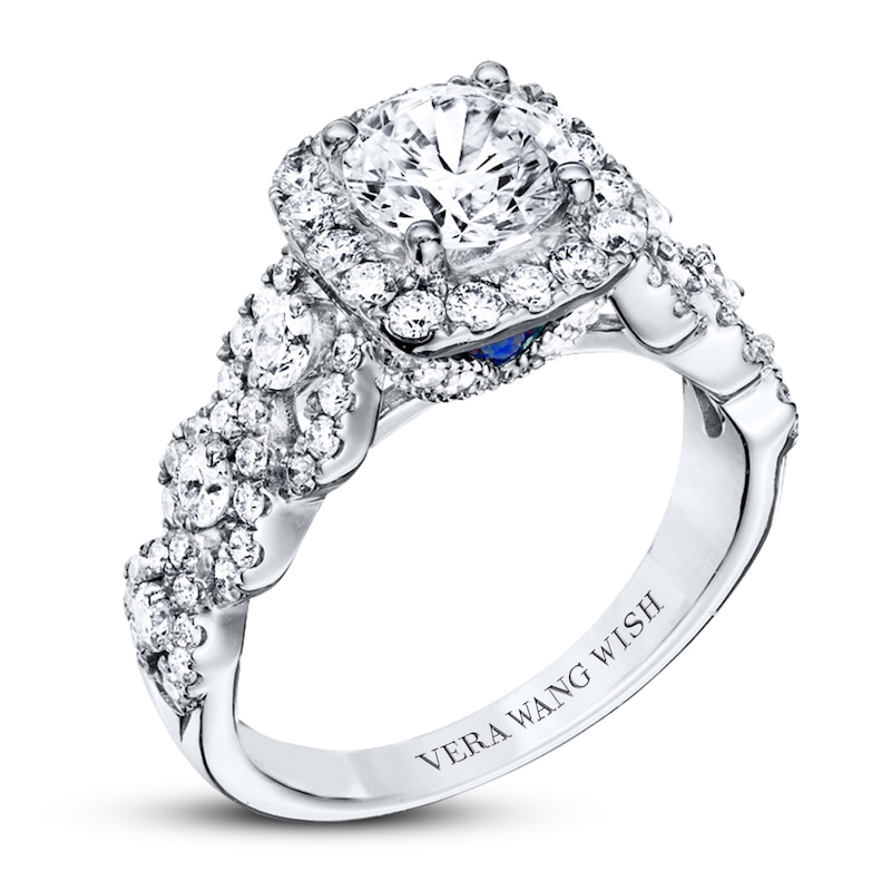 Vera Wang LOVE 2 ct tw Diamonds 14K White Gold Ring Halo