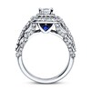 Thumbnail Image 1 of Vera Wang WISH Engagement Ring 1-1/2 ct tw Princess/Round 14K White Gold Ring