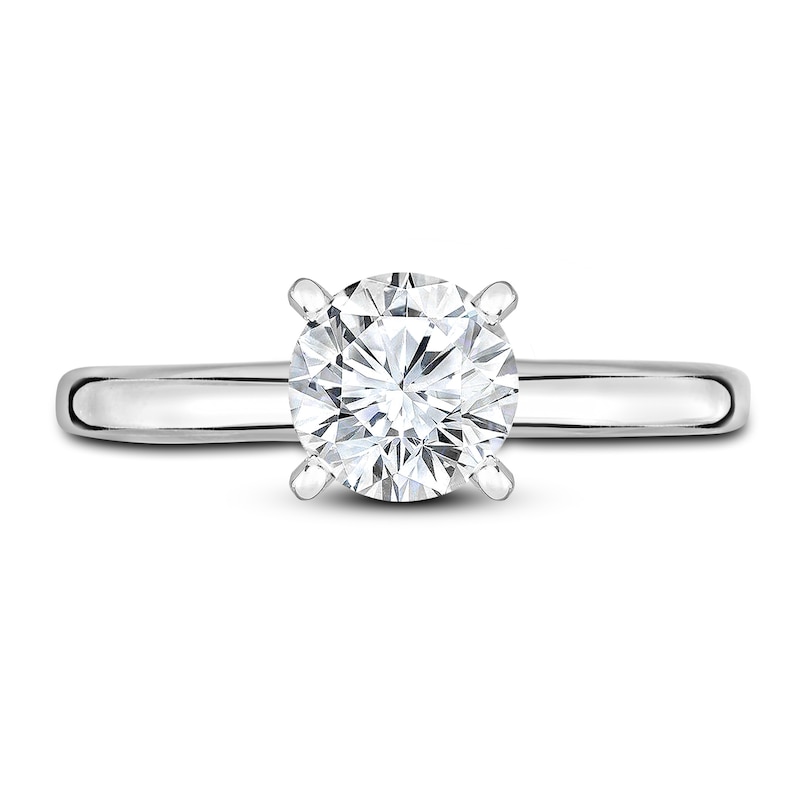 Diamond Solitaire Engagement Ring 1/2 ct tw Round 14K White Gold (I2/I)