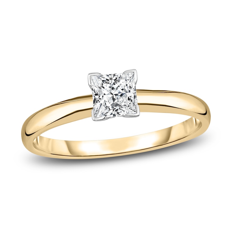 Main Image 1 of Diamond Solitaire Engagement Ring 1/4 ct tw Princess 14K Yellow Gold (I2/I)