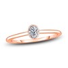 Thumbnail Image 1 of Diamond Solitaire Engagement Ring 1/4 ct tw Bezel-Set Oval 14K Rose Gold (I2/I)