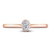 Thumbnail Image 3 of Diamond Solitaire Engagement Ring 1/4 ct tw Bezel-Set Oval 14K Rose Gold (I2/I)