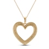 Thumbnail Image 2 of Diamond Heart Necklace 1/2 ct tw Round 14K Yellow Gold 18"