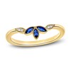 Thumbnail Image 1 of Kirk Kara Natural Blue Sapphire Anniversary Band Diamond Accents 14K Yellow Gold