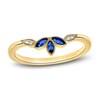 Thumbnail Image 0 of Kirk Kara Natural Blue Sapphire Anniversary Band Diamond Accents 14K Yellow Gold