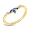 Thumbnail Image 1 of Kirk Kara Natural Blue Sapphire Anniversary Band Diamond Accents 14K Yellow Gold