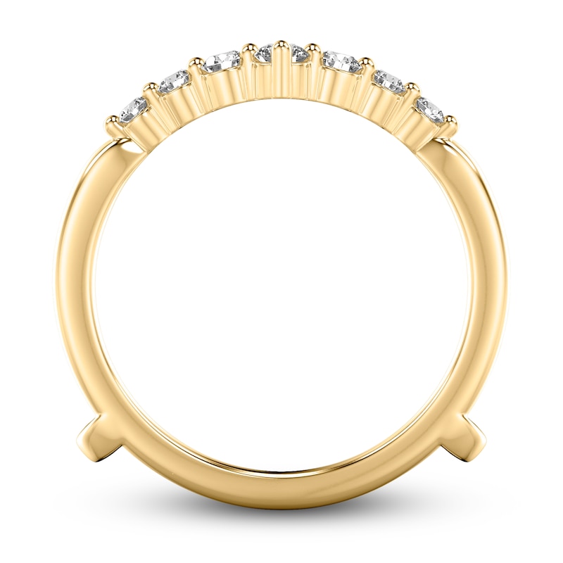 Main Image 3 of Diamond Chevron Enhancer Ring 1/2 ct tw Round 14K Yellow Gold