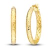 Thumbnail Image 0 of Diamond-Cut In/Out Hoop Earrings 14K Yellow Gold 25mm