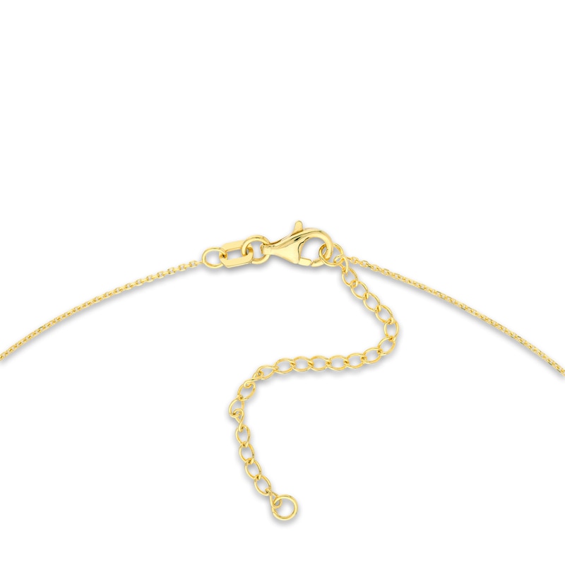 Main Image 3 of Cutout Circle Cross Necklace 14K Yellow Gold 16"