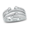 Thumbnail Image 1 of Diamond Stackable Ring 1/4 ct tw Round/Princess 14K White Gold