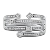 Thumbnail Image 2 of Diamond Stackable Ring 1/4 ct tw Round/Princess 14K White Gold