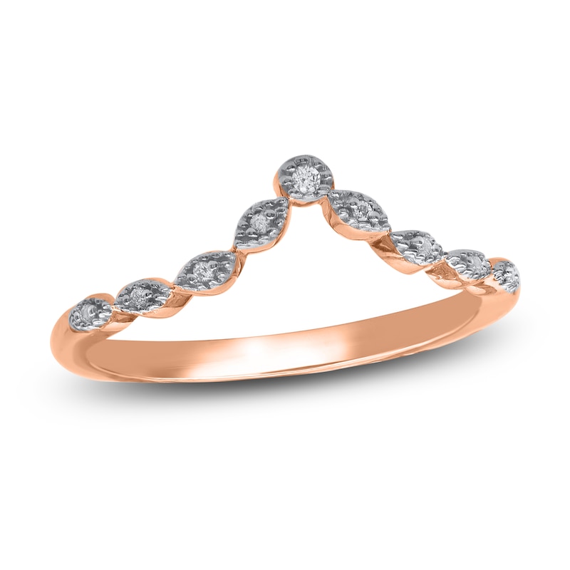 Diamond Wedding Band 1/20 ct tw Round 14K Rose Gold