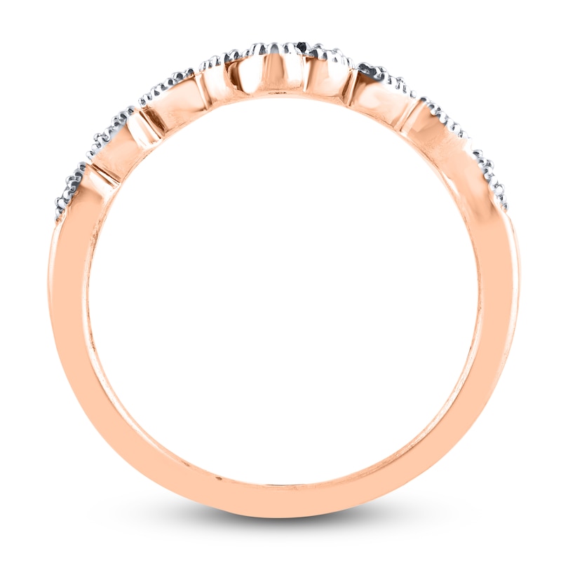 Main Image 2 of Diamond Wedding Band 1/20 ct tw Round 14K Rose Gold