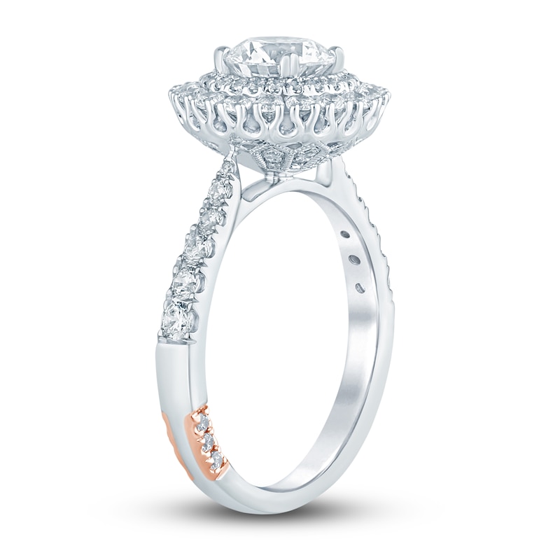 Pnina Tornai Lab-Created Diamond Engagement Ring 1-7/8 ct tw Round 14K White Gold