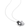 Thumbnail Image 2 of Black Diamond Owl Diamond Accents Necklace Sterling Silver 18"