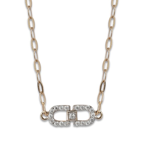 Jared The Galleria Of Jewelry Natural White Zircon Necklace 14K Yellow Gold 18