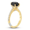 Thumbnail Image 2 of Pnina Tornai Black & White Diamond Engagement Ring 3-3/4 ct tw Pear/Round 14K Yellow Gold