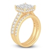 Diamond Bridal Set 2 ct tw Princess/Round 14K Yellow Gold